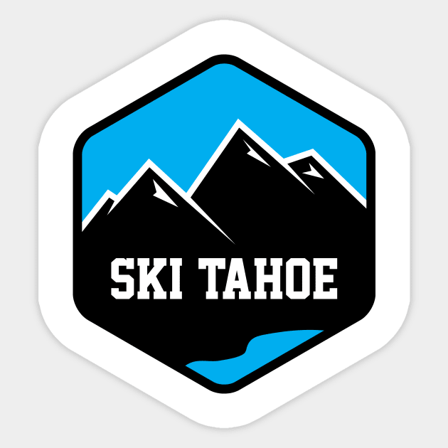 Ski Lake Tahoe Badge Sticker by HolidayShirts